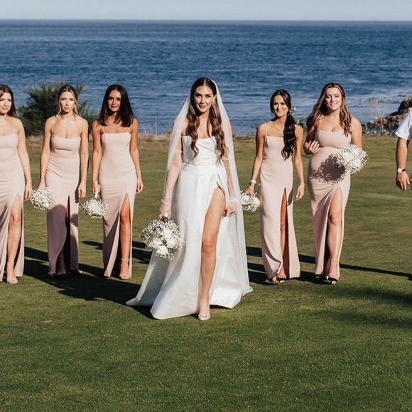 Silk Organza Ballgown w. Slit by Something blue - Picture 6 of 9